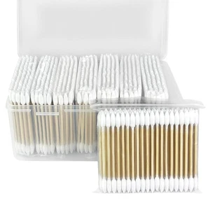 800 Pcs Pointed Tip Cotton Swabs - Double Precision Bamboo Stick Swabs - Poin... - Picture 1 of 7