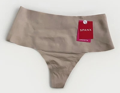 SPANX NWT Nude Beige Undie-tectable Smoothing Thong Panty Tummy Control S NEW - Image 1 of 4