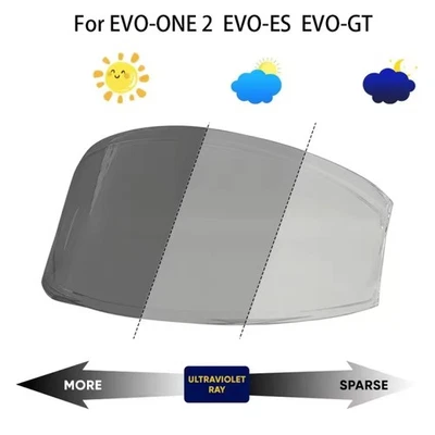 Photochromic Visor Lens For Shark EVO ONE 2 EVO ONE EVO ES EVO GT Helmet Shield - Image 1 of 4