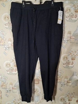 NEW Zella Jogger Pants Black Women's Size Large Zip Pocket Tennis Golf - Image 1 of 4