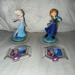 Disney Infinity Frozen Elsa und Anna Konvolut 2 Figuren & 2 Power Discs - Bild 1 von 5