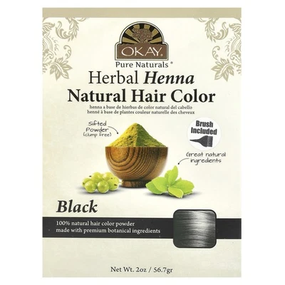 Herbal Henna Natural Hair Color, Black, 2 oz (56.7 g) - Image 1 of 3
