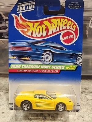 Hot Wheels 1999 Treasure Hunt Series  Limited MINT Ferrari F512M W/Protector  - Image 1 of 4