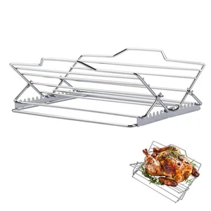 Adjustable Roasting Rack for 9x13 Pan, Stainless Steel Turkey Rack Insert - F... - Picture 1 of 7