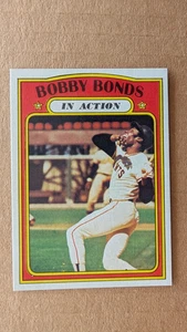 1972 Topps BOBBY BONDS IN ACTION Card #712 SAN FRANCISCO GIANTS - Picture 1 of 2