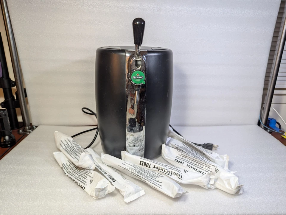 Krups VB21 B100 BeerTender Home Draft Beer Dispenser Tubes Included Heineken - Image 1 of 4