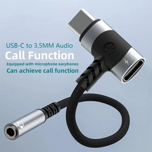 Auriculares USB C a 3,5 mm y adaptador cargador 2 en 1 tipo C a micrófono auxiliar... - Imagen 1 de 8