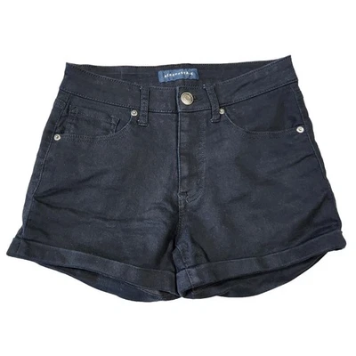 Pantalones Cortos Aeropostale Para Mujer 4 Negros Envejecidos Cintura Alta Verano Playa Boho Surf Foto 1 de 4