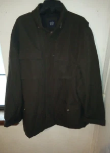 Vintage Gap Men's Size XL 100% Polyester Shell 100% Nylon Lined Brown Coat - Picture 1 of 2