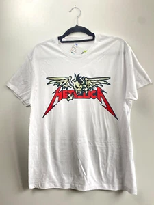 Metallica Band Heavy Metal Musik Konzert Herren Baumwolle T-Shirt M Weiß - Bild 1 von 4