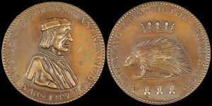 Luis XII Rey de Francia Duque de Milán Medalla de Bronce 60mm Restrike House Valois - Imagen 1 de 4