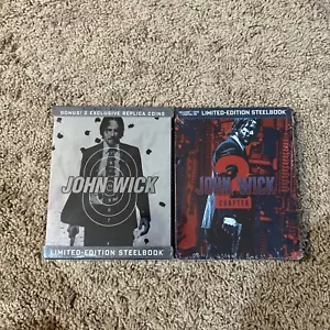 John Wick ( Steelbook) [Blu-ray+DVD+Digital+ John Wick, 2 Steel Book (RARE SET) - Picture 1 of 4
