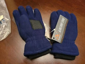 NEW Polartec Aircore-200 Youth Classic Navy Blue Gloves, Medium, Med, M NWT - Picture 1 of 6