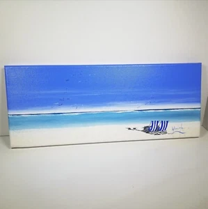 WENCZKA Jan Christian SEELANDSCHAFT Ölgemälde original signiert 50cmx20cm Leinwand #2 - Bild 1 von 7