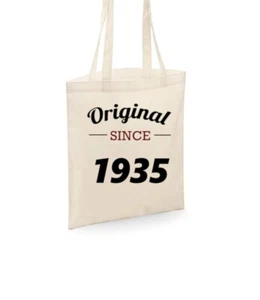 90th birthday shopping bag/1935 gift/gift for her/women/keepsake/birthday gift - Picture 1 of 1