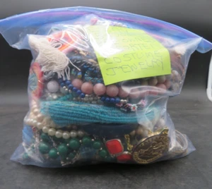 5lbs Assorted Costume Jewelry Lot - Necklaces, Bracelets, Earrings - Pre-Owned - Picture 1 of 11