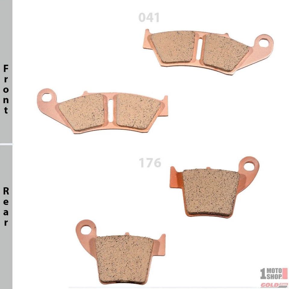 Подходит для Honda CRF450X '05-17 спеченные сверхпрочные тормозные колодки GOLDfren 041-176K5 - Изображение 1 из 4