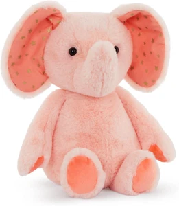 - Baby Elephant Stuffed Animal - 12 Inch Pink Plush Toy with Patterned Ears & So - Picture 1 of 12