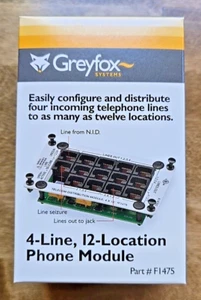 New In Box Greyfox 4-Line, 12-Location Phone Module Part# F1475 - Picture 1 of 4