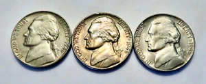 1946-P-D-S Jefferson nickels *BU / MS* - Picture 1 of 2