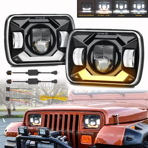 Faros LED 5x7" 7x6" Hi/Lo/DRL intermitente para camioneta Toyota todoterreno 4Runner - Imagen 1 de 10