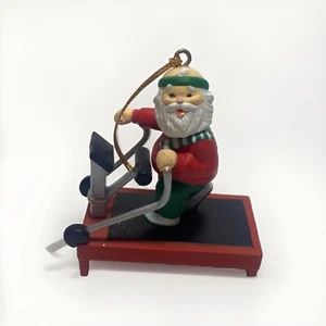 Vintage Gibson Weihnachten Sammlerstücke Santa-Robics Ornament Santa auf Laufband - Bild 1 von 5