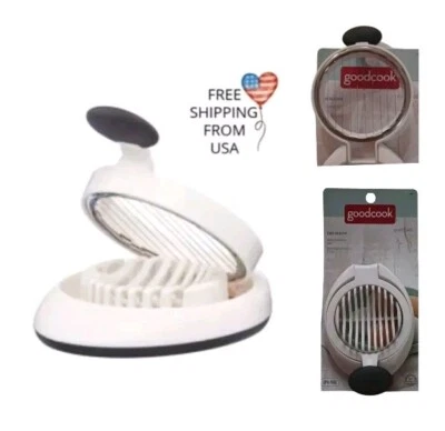 GoodCook Classic Egg Slicer Stainless Steel Wires White Control Grip NonSlip   - Imagem 1 de 4