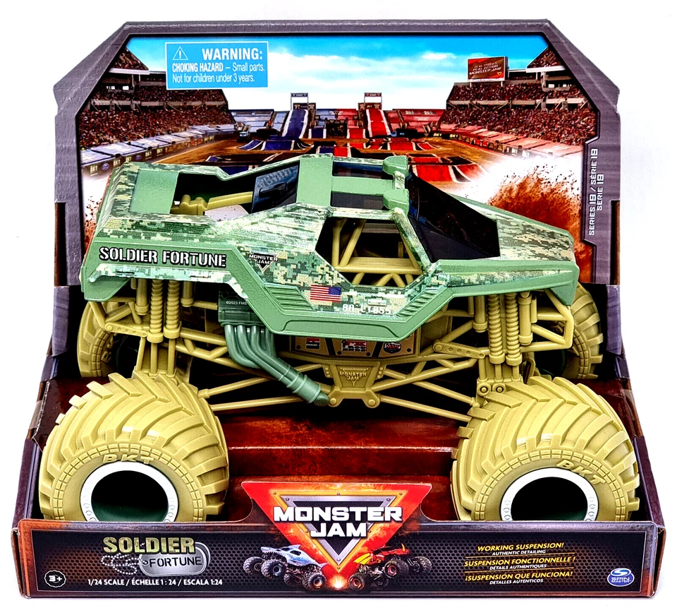 Spin Master Original Trucks Großes Auto 1:24 Monster Jam Truck Soldier Fortune