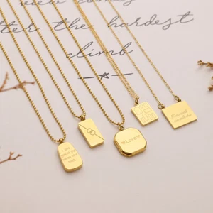 Collana Moda Lusso Lusso Acciaio Inox Ornamenti Dorati Personalità - Foto 1 di 10