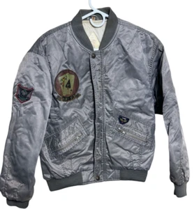 Vintage 90s Rothschild Clothes Bomber Jacket Medium With Patches - Bild 1 von 9