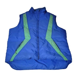 Vintage Woolrich Vest Jacket Mens Size XL Blue Gorpcore Sleeveless Broken Zipper - Picture 1 of 14