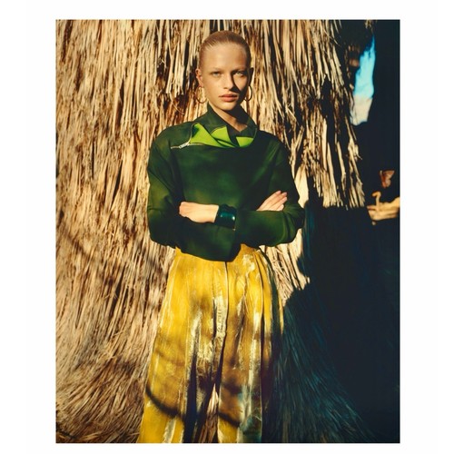 PANTALONI A PIEGHE IN VELLUTO GIALLO LUCIDO CELINE TAGLIA 36 DI PHOEBE PHILO