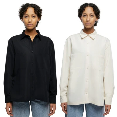 Talla Grande Sarga Camisa Mujeres Urban Classics Blusas Manga Cierre de Botones - Imagen 1 de 4