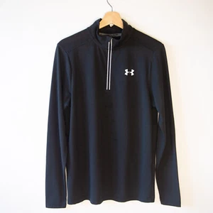 Under Armour Men's Heat Gear Run Quarter Zip Fitted Long Sleeve Top S *Tag cut* - Picture 1 of 8