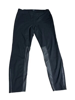 Pantalón Madewell Panel Negro Ponte Elástico Moto Imitación Cuero Panel Cremallera Tobillo 12 Foto 1 de 4