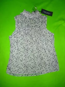 NUEVO SANS SOUCI ~ Top Floral Transparente Estampado Sin Mangas ~ Talla S ~ Precio de venta sugerido por el fabricante $20.00. - Imagen 1 de 4