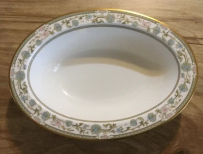 Noritake Sakura Vegetable Bowl Pink Green Floral Border 9704 - Image 1 of 4