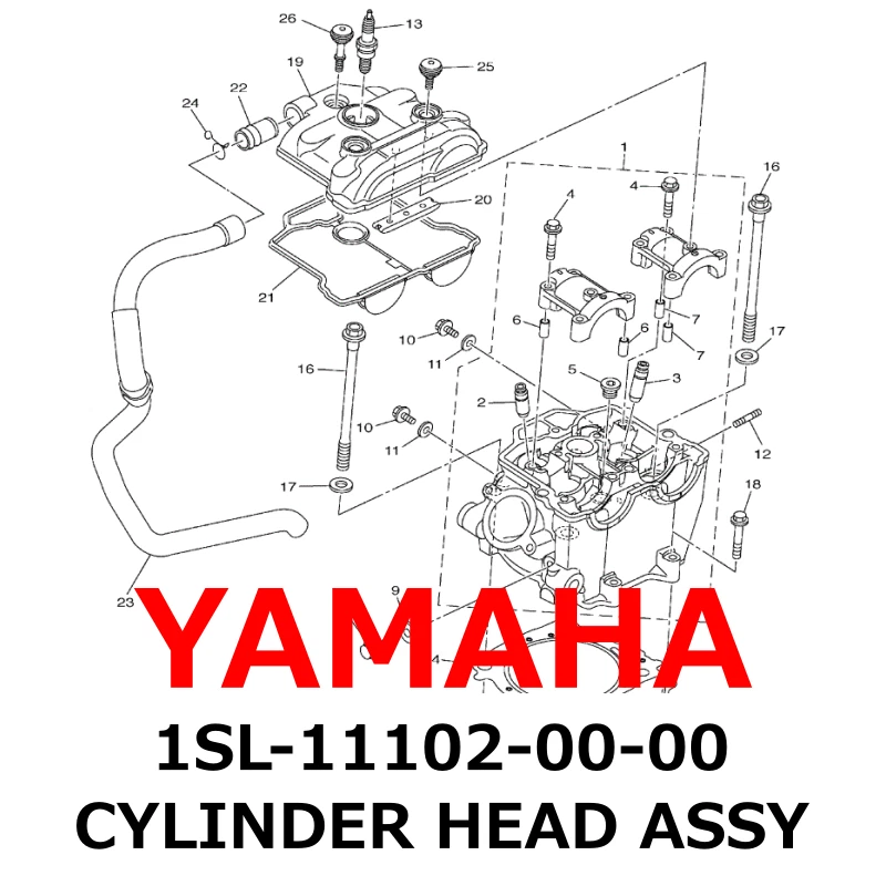 【NUEVO】Yamaha Original 2014-2018 YZ450F/FX WR450F CULATA CONJUNTO1SL-11102-00-00 Foto 1 de 1