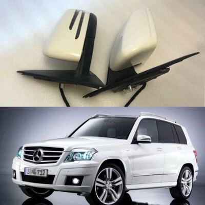 GLK Rear View Mirror Set for Mercedes Benz X204 GLK350 GLK250 GLK300 White 2PCS - Imagem 1 de 4