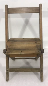 Antique Vintage Childs / Childrens Wood Folding Chair Working Sitting Condition - Picture 1 of 8