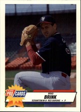 1993 Scranton/Wilkes-Barre Red Barons Fleer/ProCards #2539 Brad Brink
