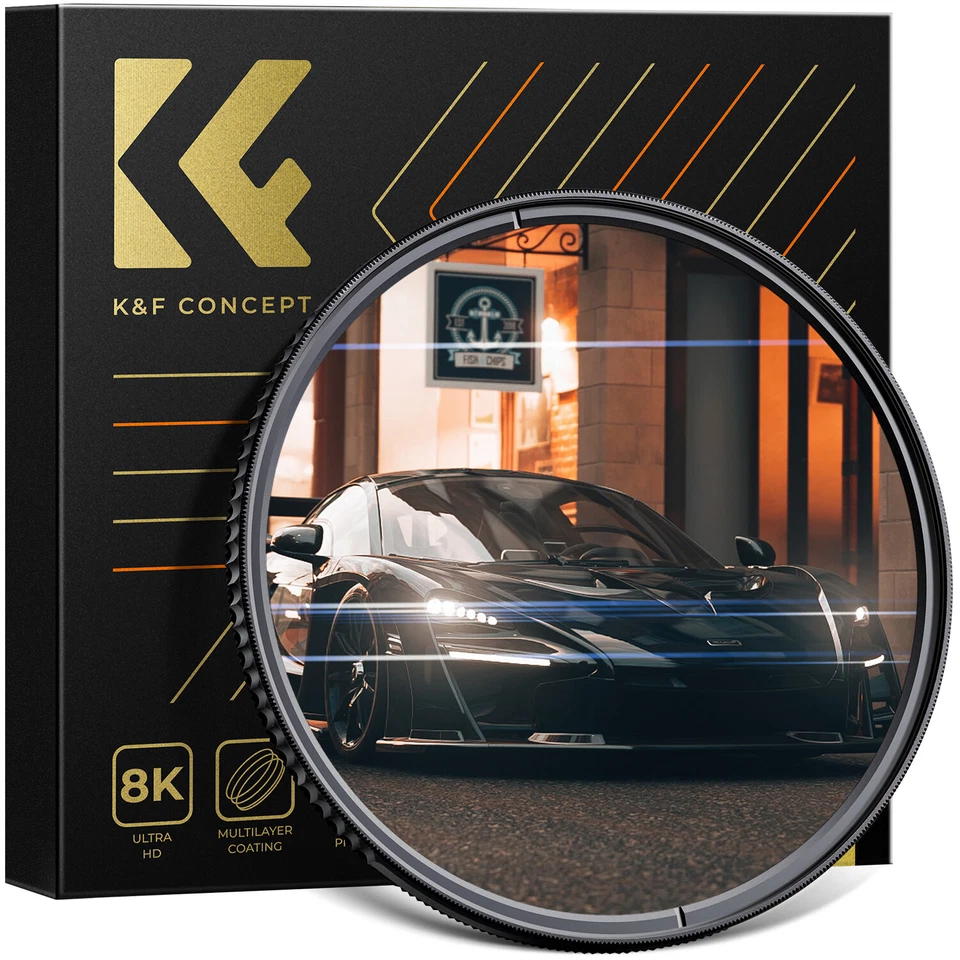 K&F Concept Blue Streak Filter Optical Glass Ultra-clear 52/58/67/82MM - Image 1 of 4