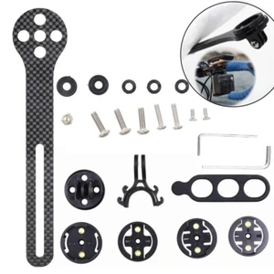 Carbon Fiber Bicycle GPS Bracket Extension Mount For Wahoo/Bryton/Giant/Garmin - Picture 1 of 19