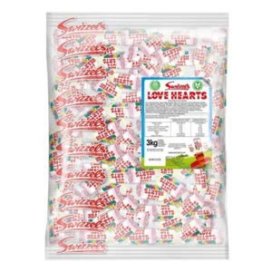 Swizzels Mini Love Hearts Full 3kg Bag Wedding Retro Party Valentine Sweets - Picture 1 of 1