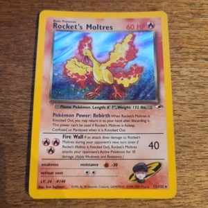 ROCKET'S MOLTRES 12/132 GYM HEROES CARTA POKEMON - Foto 1 di 5