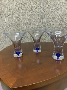 Ciroc Wodka konischer Cocktail Martini Cosmo Brille blau gesprenkelt Ballbasis 8 Unzen - Bild 1 von 12