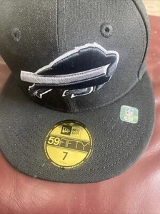 New Era 59Fifty Mens Cap NFL Buffalo Bills Black Fitted Hat 7 - Picture 1 of 5