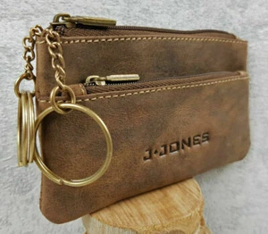 Vintage Leder Schlüsseletui Schlüsseltasche Schlüsselmappe Schlüsselring-Kette - Bild 1 von 8