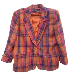 Chaqueta Blazer Vintage Giorgio Sant'Angelo Mujer Talla 18 Mezcla Lino - Imagen 1 de 4