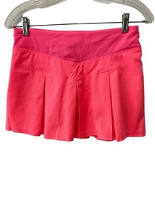 Ivivva by Lululemon Girls Skort Size 14 Neon Pink Coral Pleated Tenniscore NEW - Picture 1 of 6